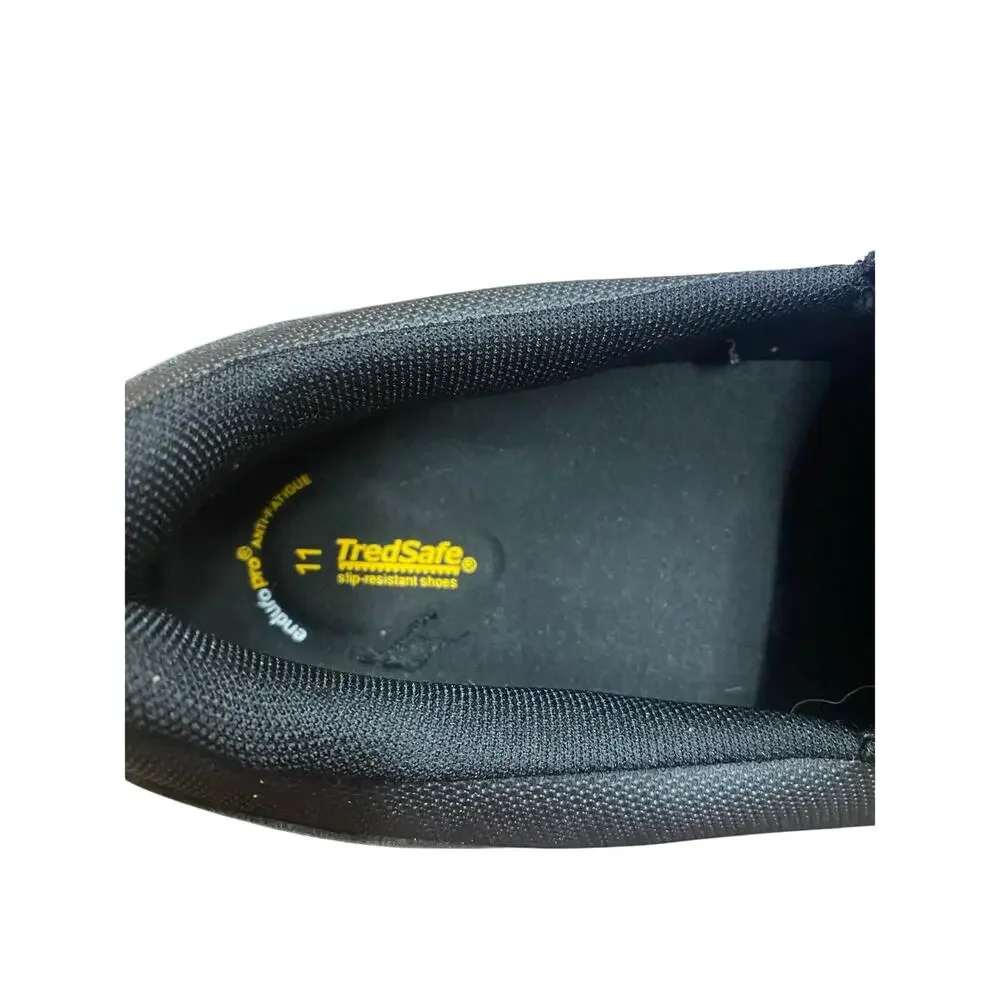 Tred Safe Ortho Pro Men's Comfort Work Shoes 11 Black Slip On Slip Resistant